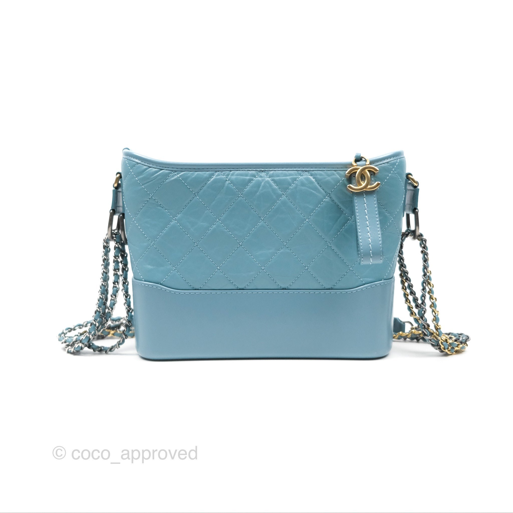 Chanel New Medium Gabrielle Blue Aged Calfskin