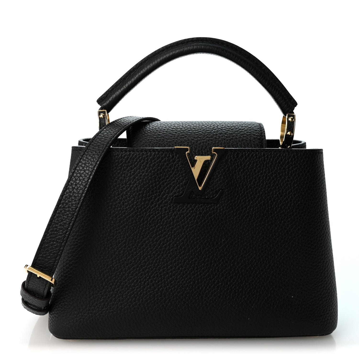 Louis Vuitton Taurillon Capucines BB Black