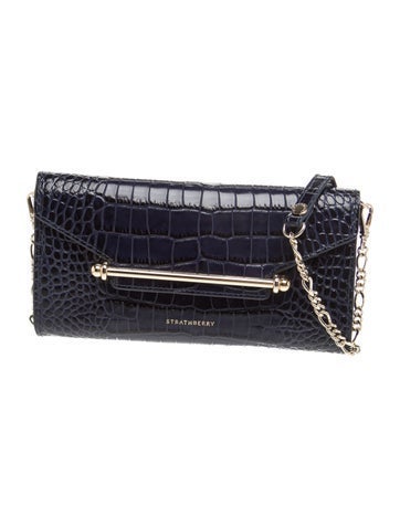 Strathberry Embossed Leather Multrees Chain Wallet