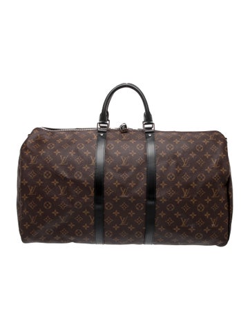 LV Monogram Macassar Keepall Bandouliere 55