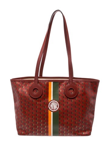 Canvas Grained Calfskin Canvas 1920 Oh! Tote Ruban GM