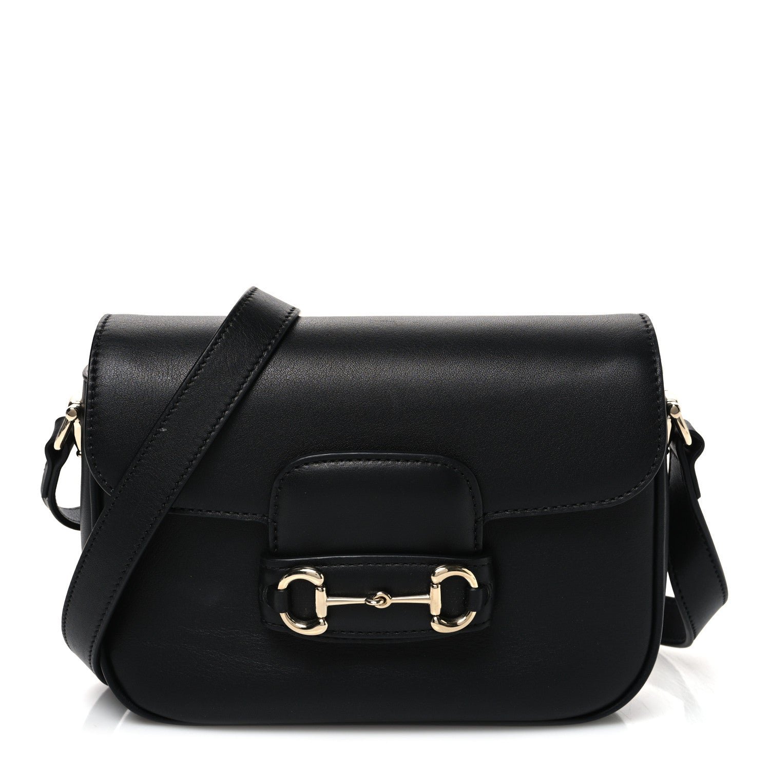 Gucci Arabella Calfskin Horsebit 1955 Shoulder Bag Black