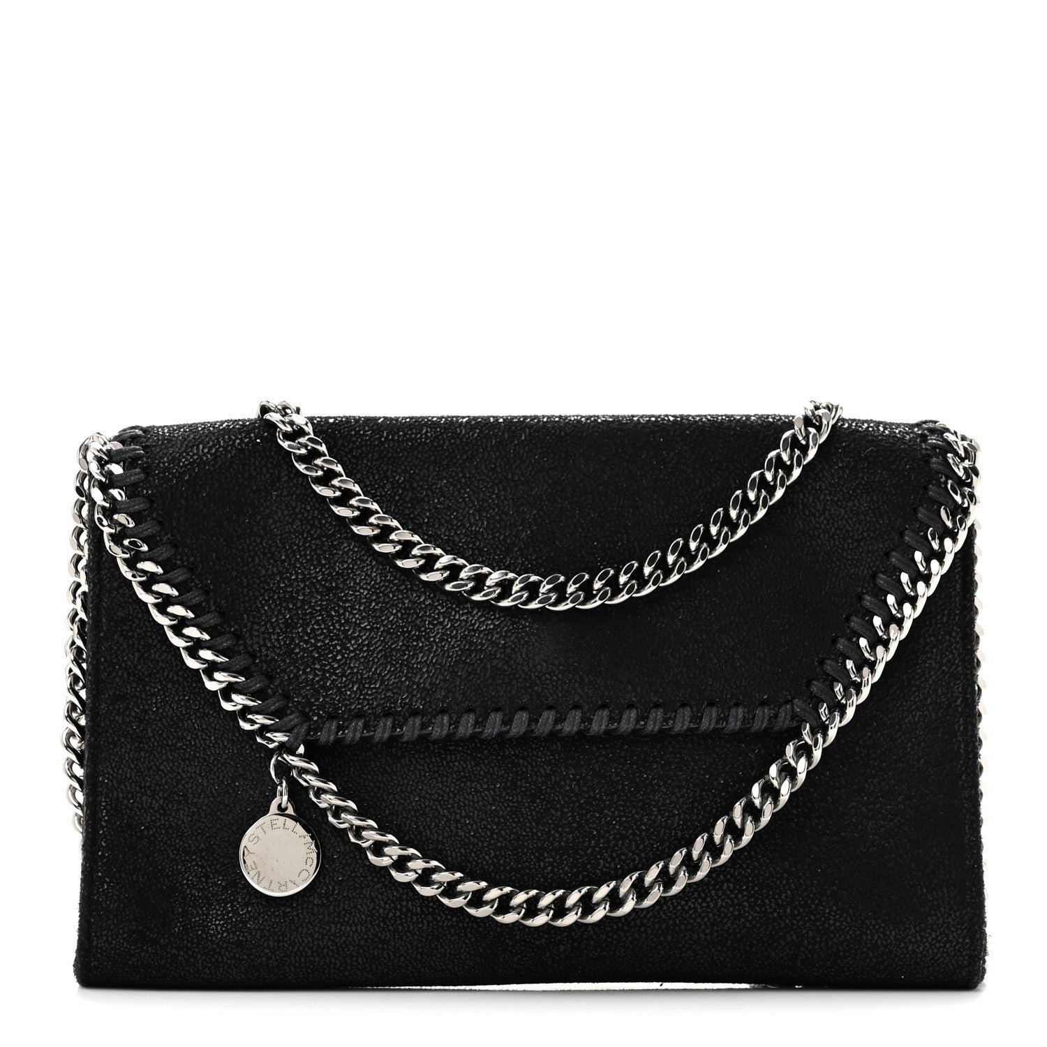 Stella McCartney Shaggy Deer Mini Falabella Crossbody Bag Black