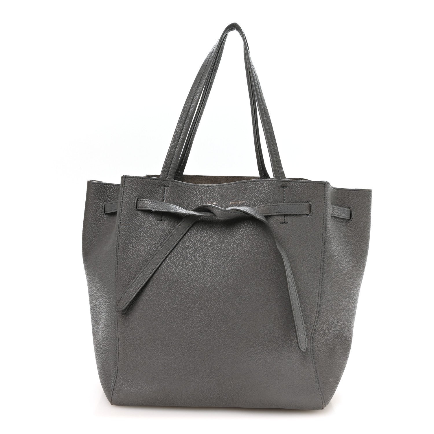 Celine Soft Grained Calfskin Medium Belt Cabas Phantom Grey