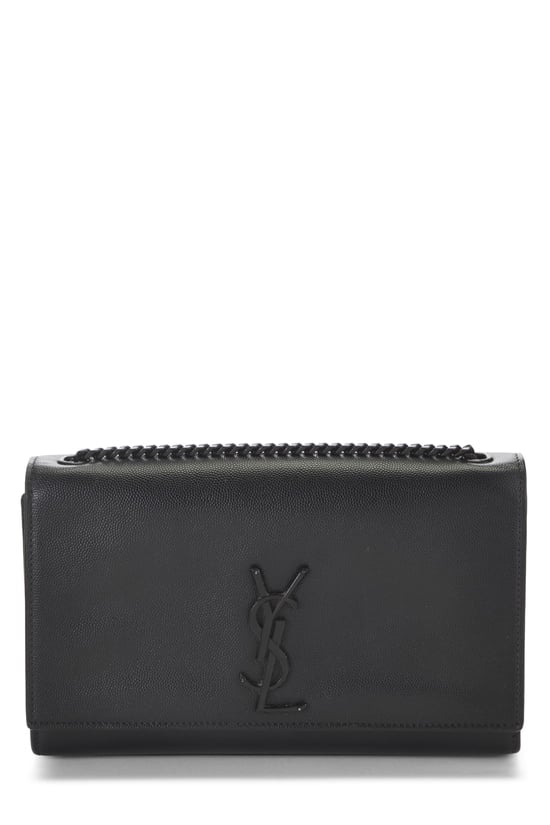 Black Grainy Calfskin Kate Medium