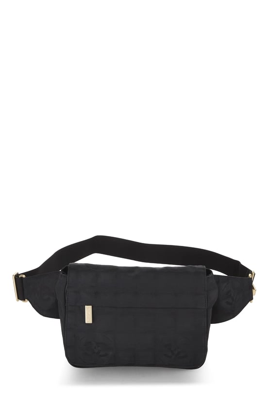 Black Nylon Travel Line Waist Pouch