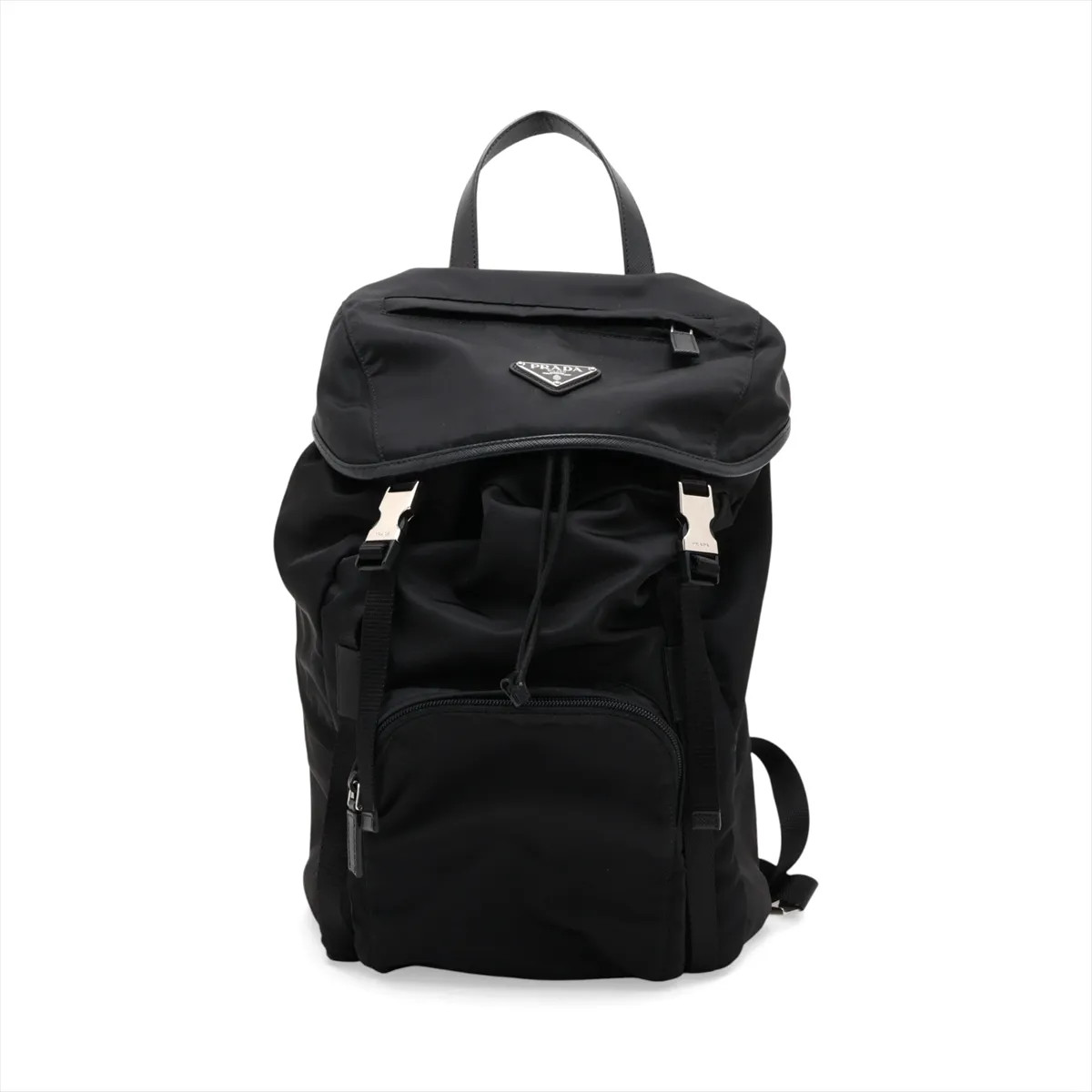 Prada Tessuto Nylon & Leather Backpack Black
