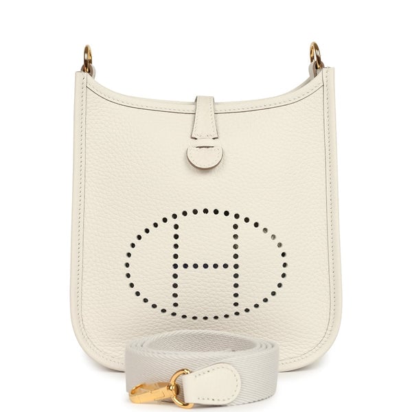 Hermes Hermes Evelyne TPM Gris Pale Clemence Gold Hardware