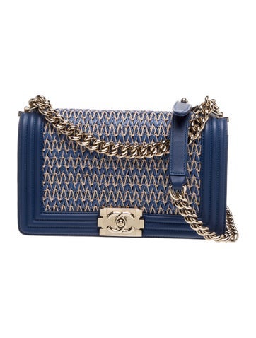 Medium Raffia Boy Bag