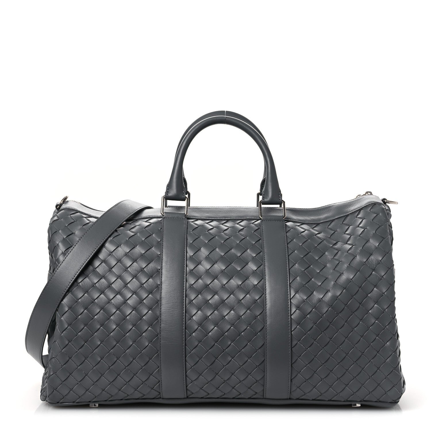 Bottega Veneta Nappa Intrecciato Medium Duffle Bag Thunder