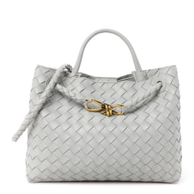 Bottega Veneta Nappa Intrecciato Medium Andiamo Shoulder Bag Sterling