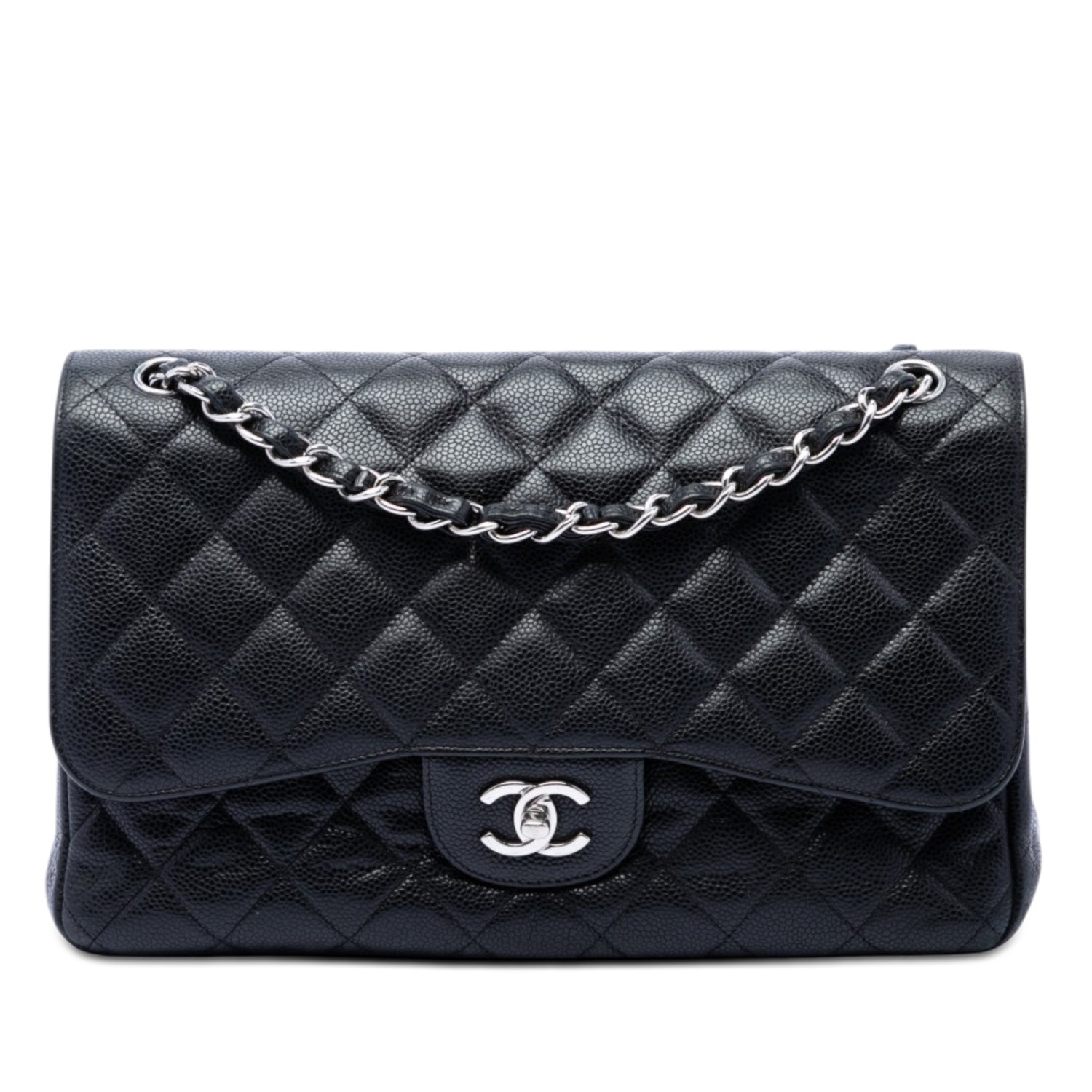 Jumbo Classic Caviar Double Flap
