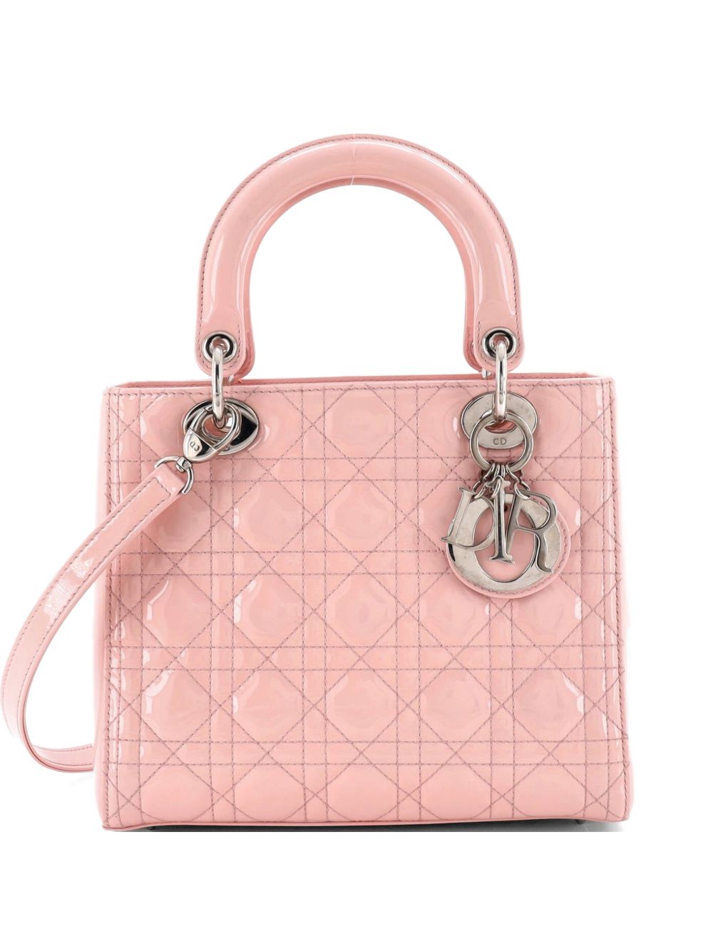 Lady Dior NM Bag Cannage Quilt Patent Medium satchel