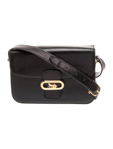 Leather Horse Carriage Flap Bag