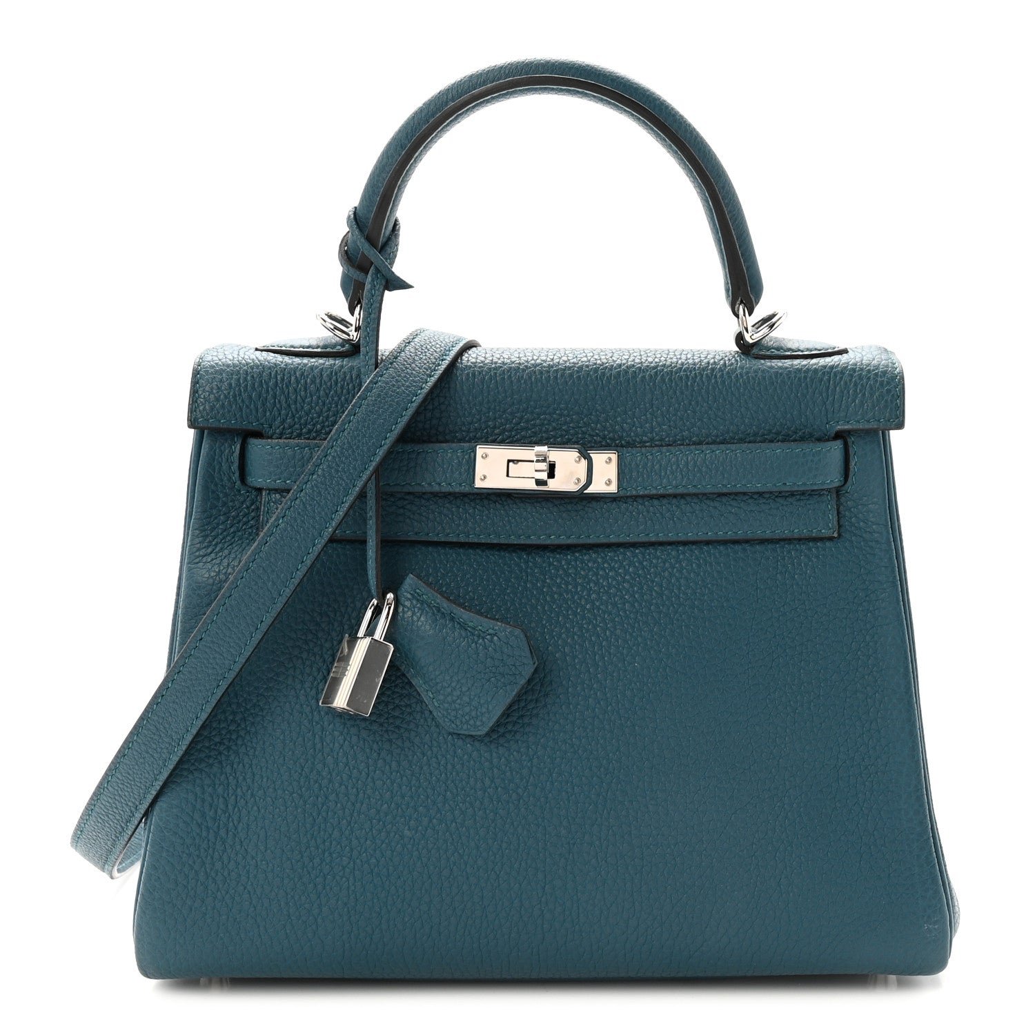 Hermes Hermes Togo Kelly Retourne 25  Vert Bosphore