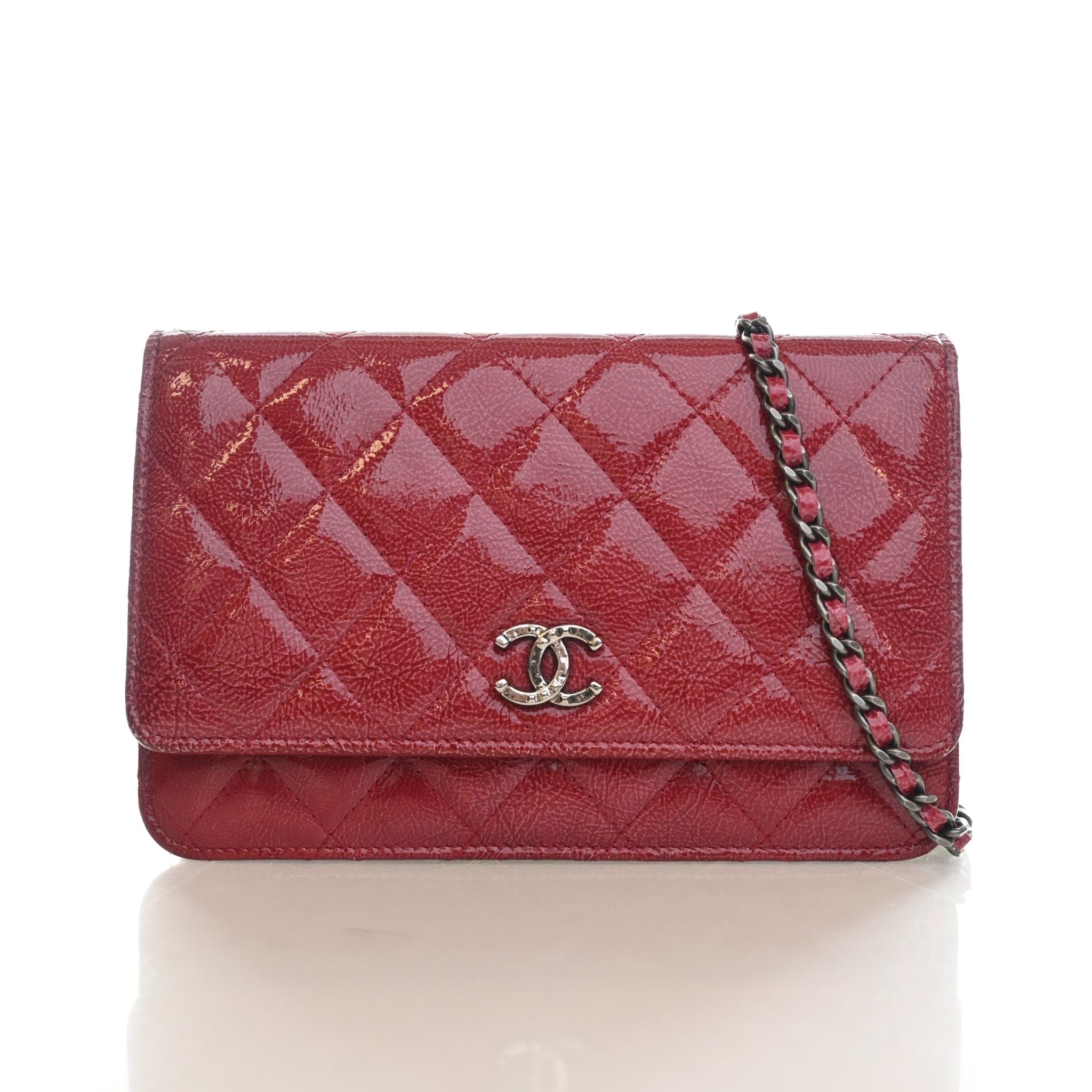 Chanel Patent Wallet On Chain (WOC)