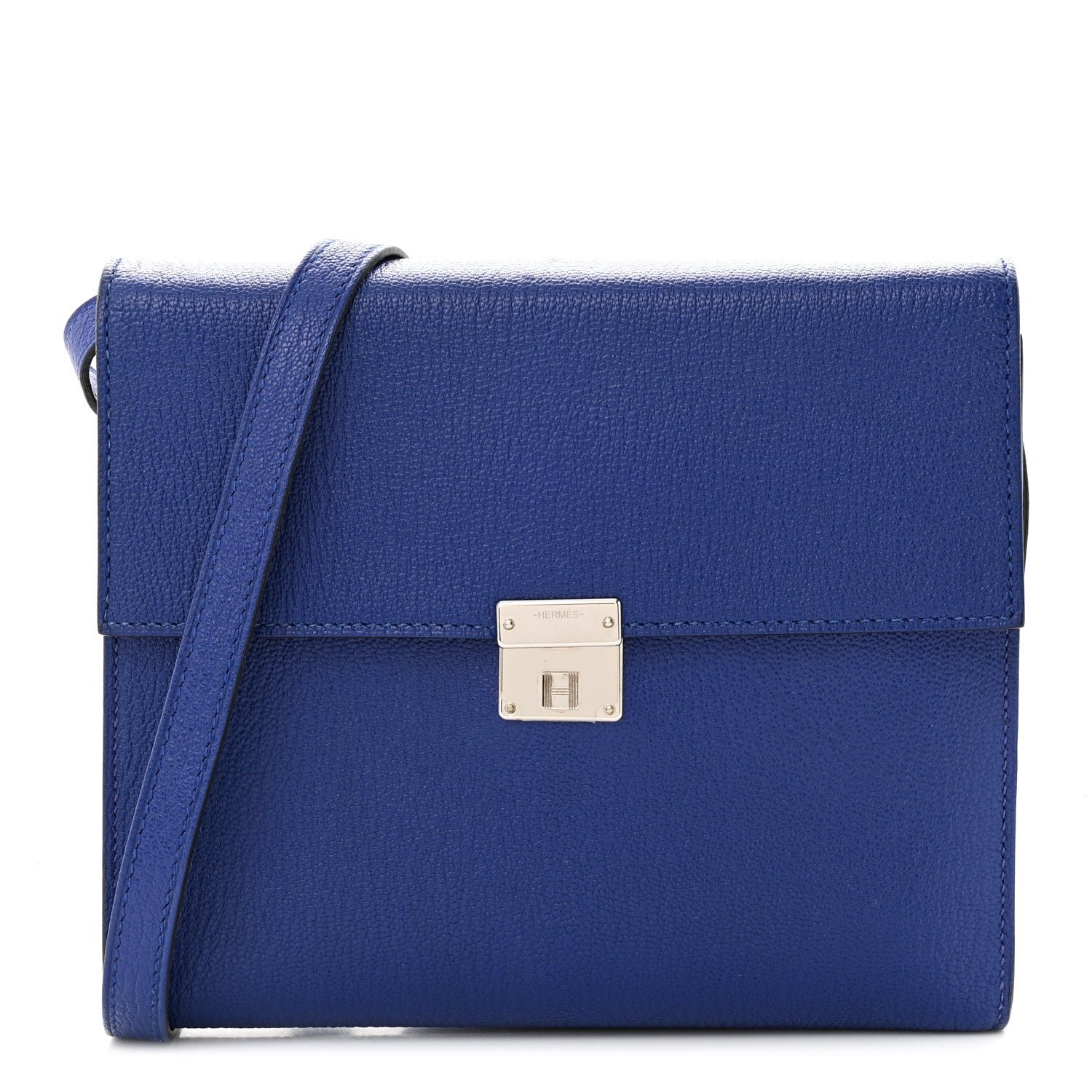 Hermes Chevre Mysore Clic 16 Wallet Bleu Electrique