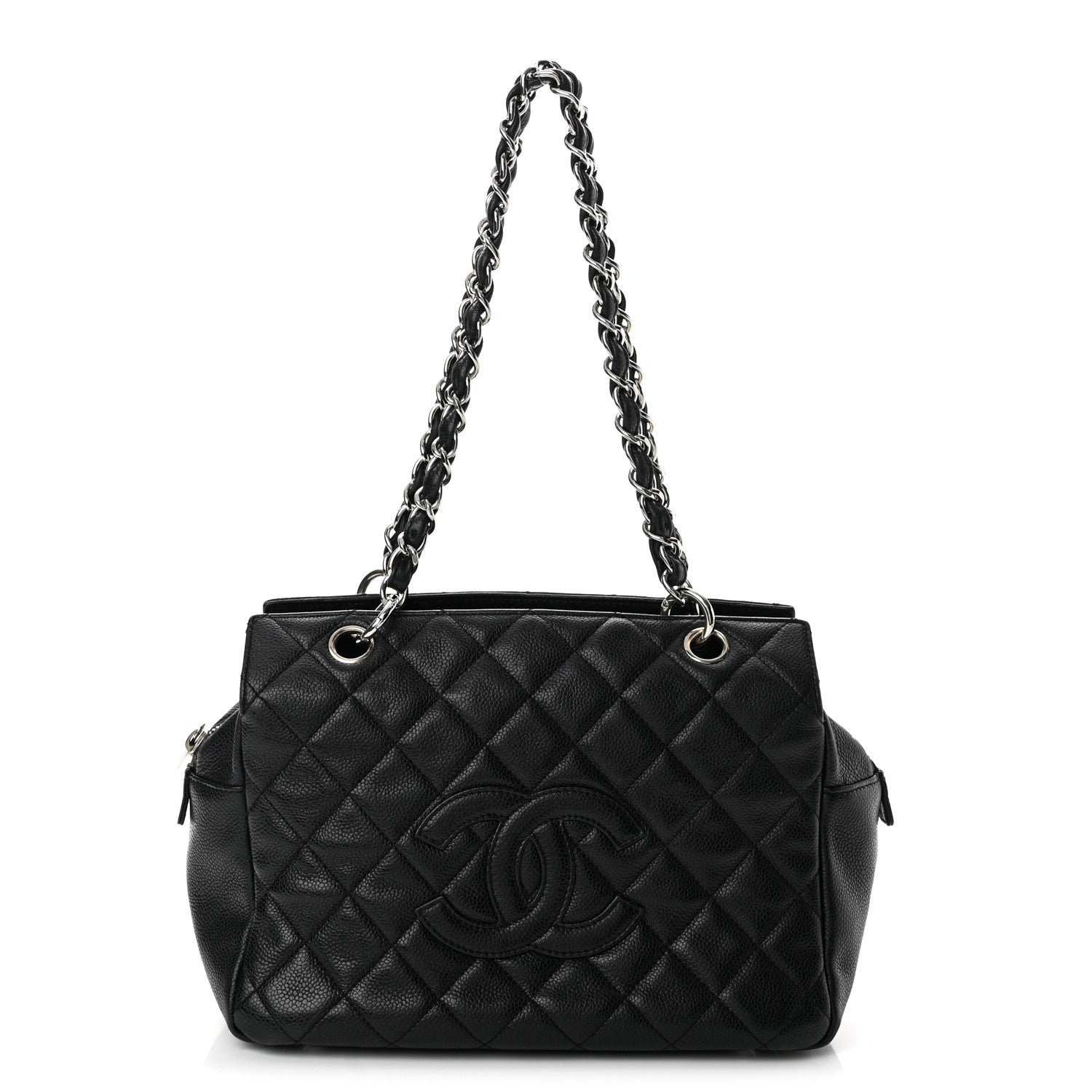 Chanel Caviar Quilted Petit Timeless Tote PTT Black
