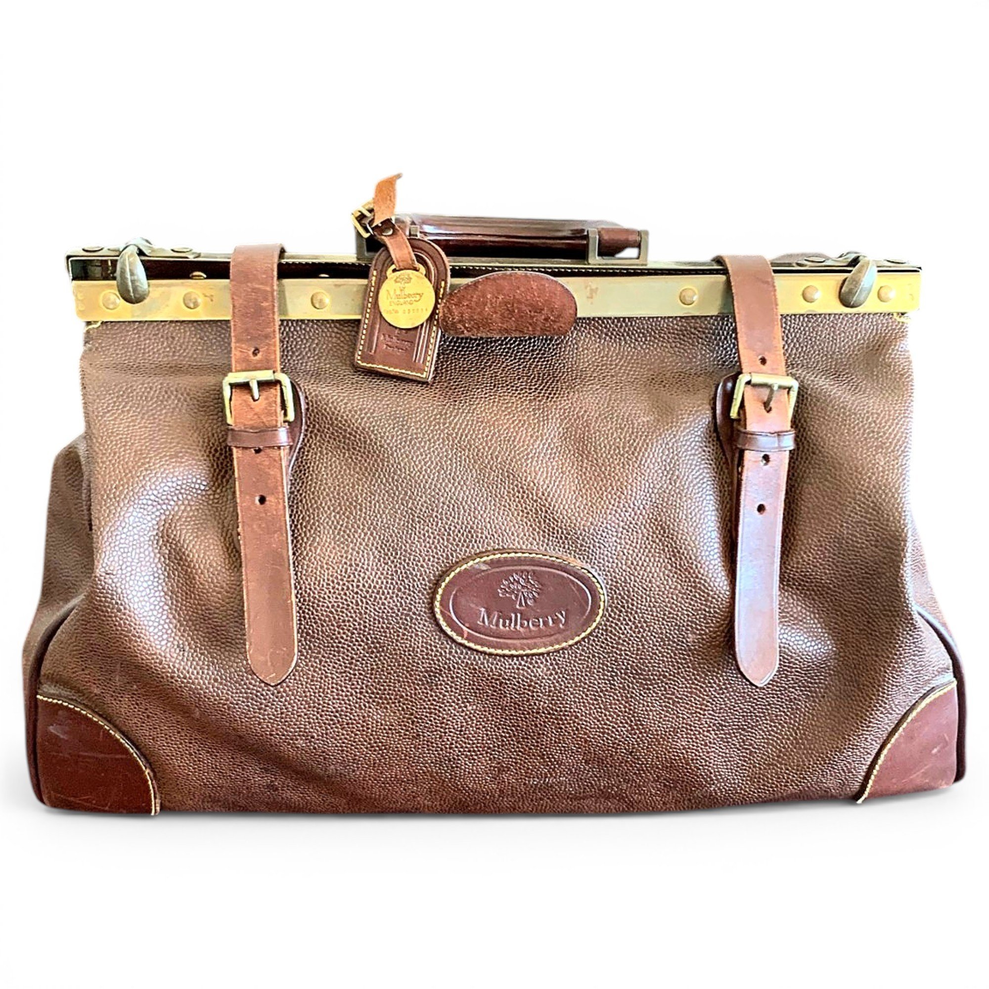 Leather travel bag