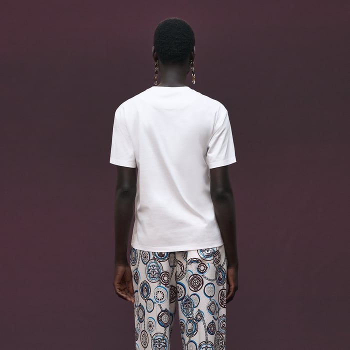 Blanc Maxi Embroidered Pocket T-shirt