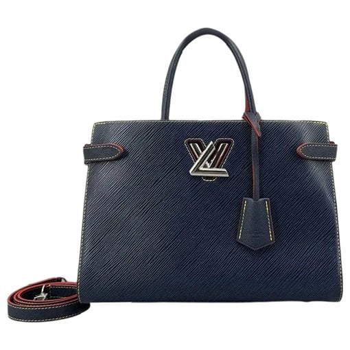 Twist leather tote