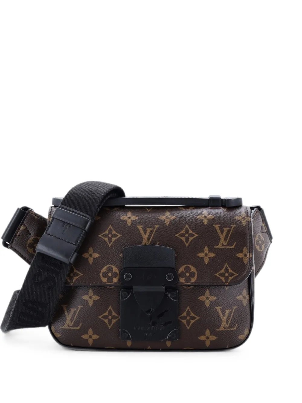 S Lock Sling Bag Macassar Monogram Canvas belt bag