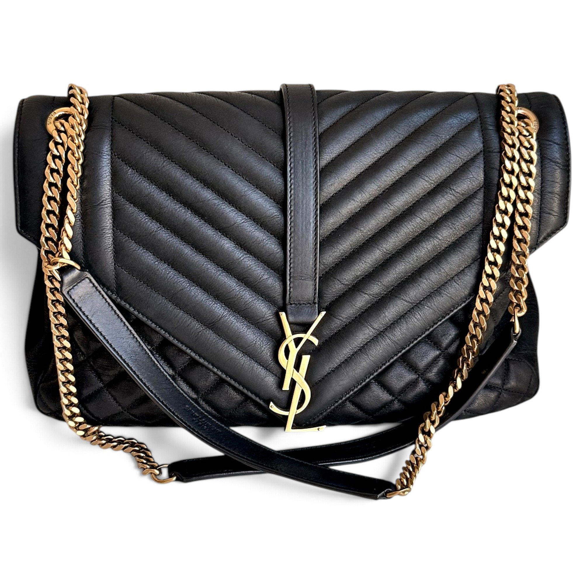 Collége monogramme leather handbag