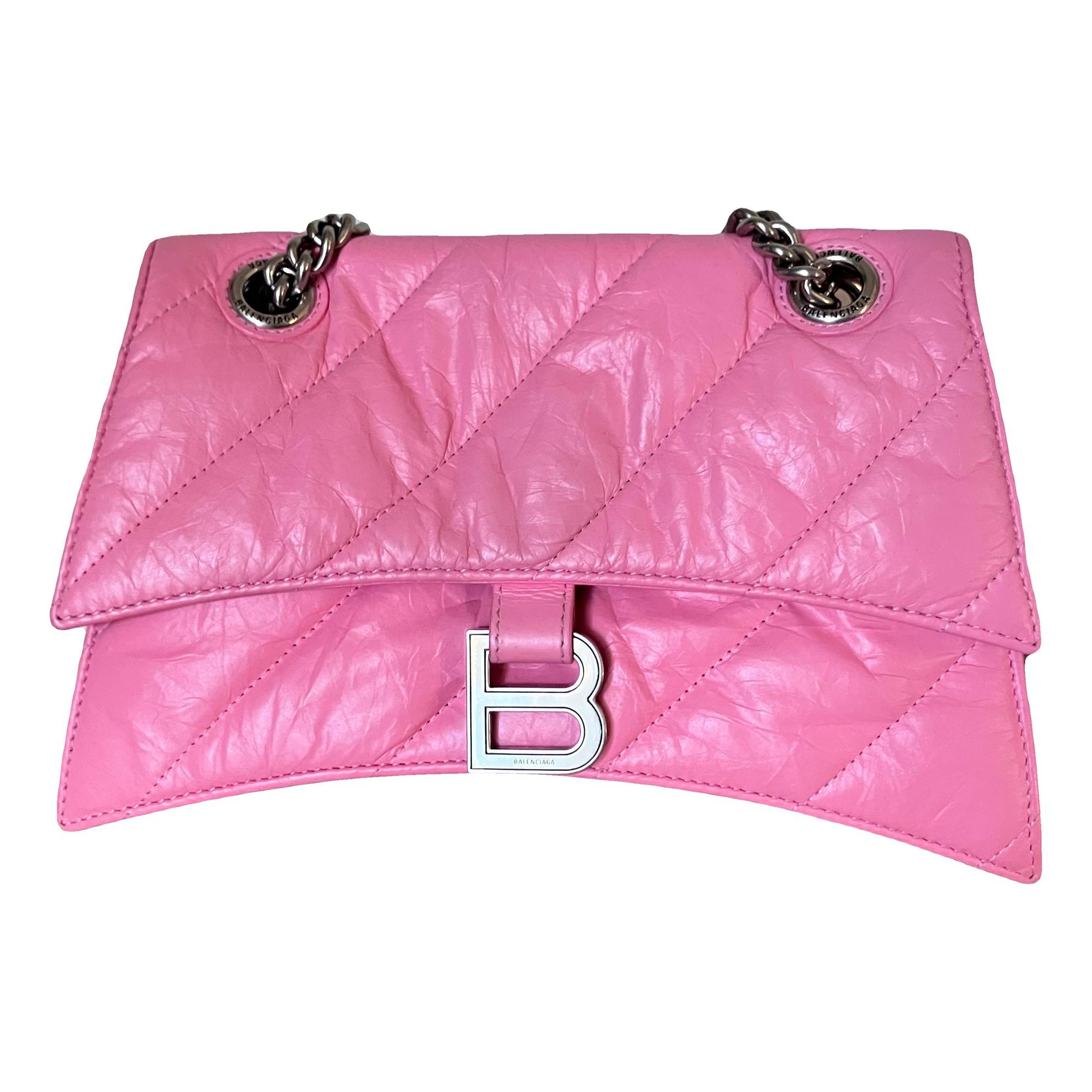 Crush leather handbag