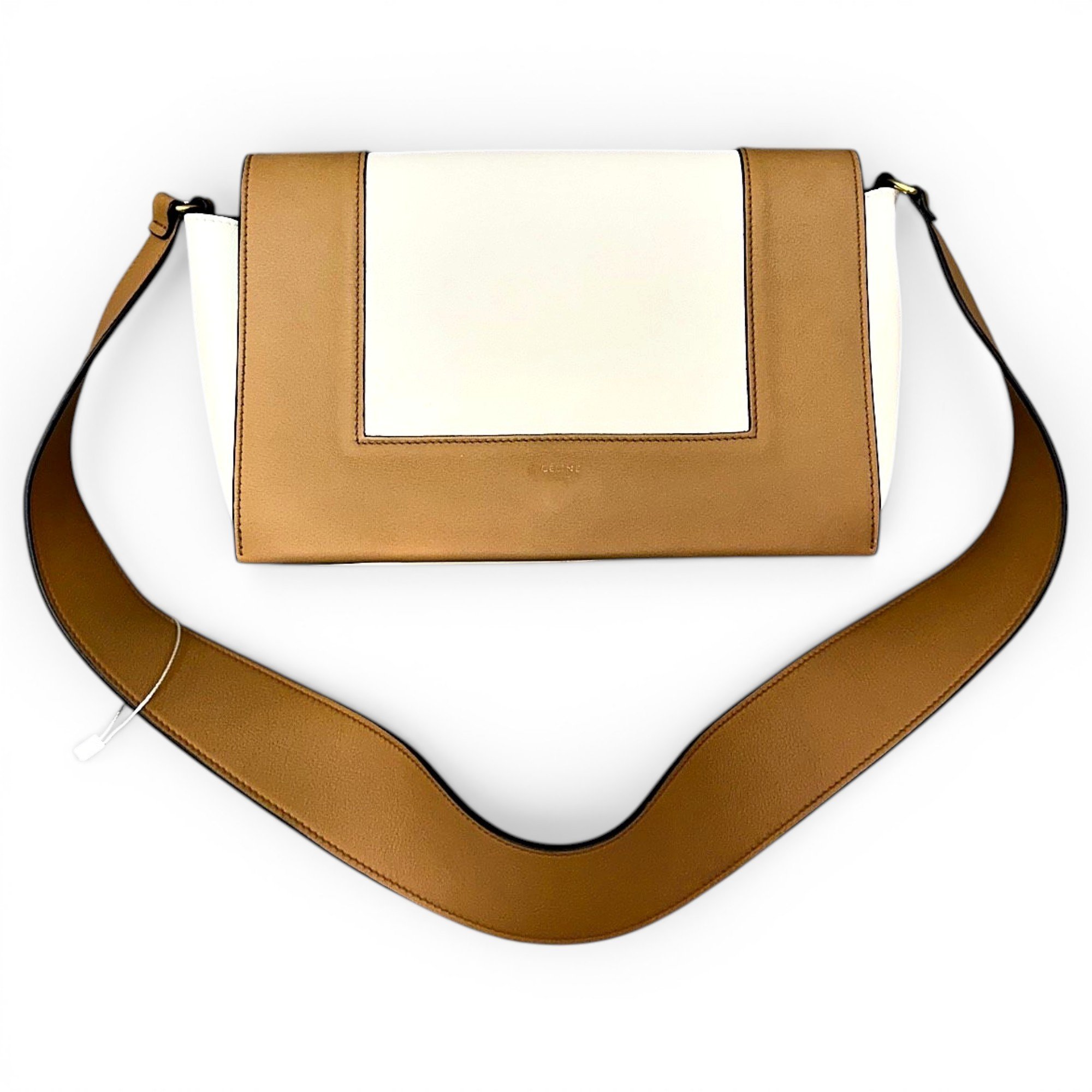 Frame leather handbag