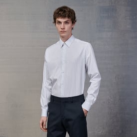 Fitted shirt with Faubourg collar