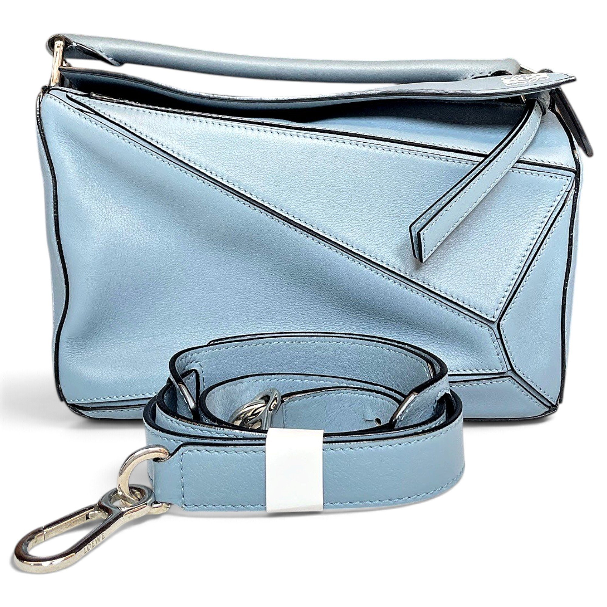 Puzzle leather crossbody bag
