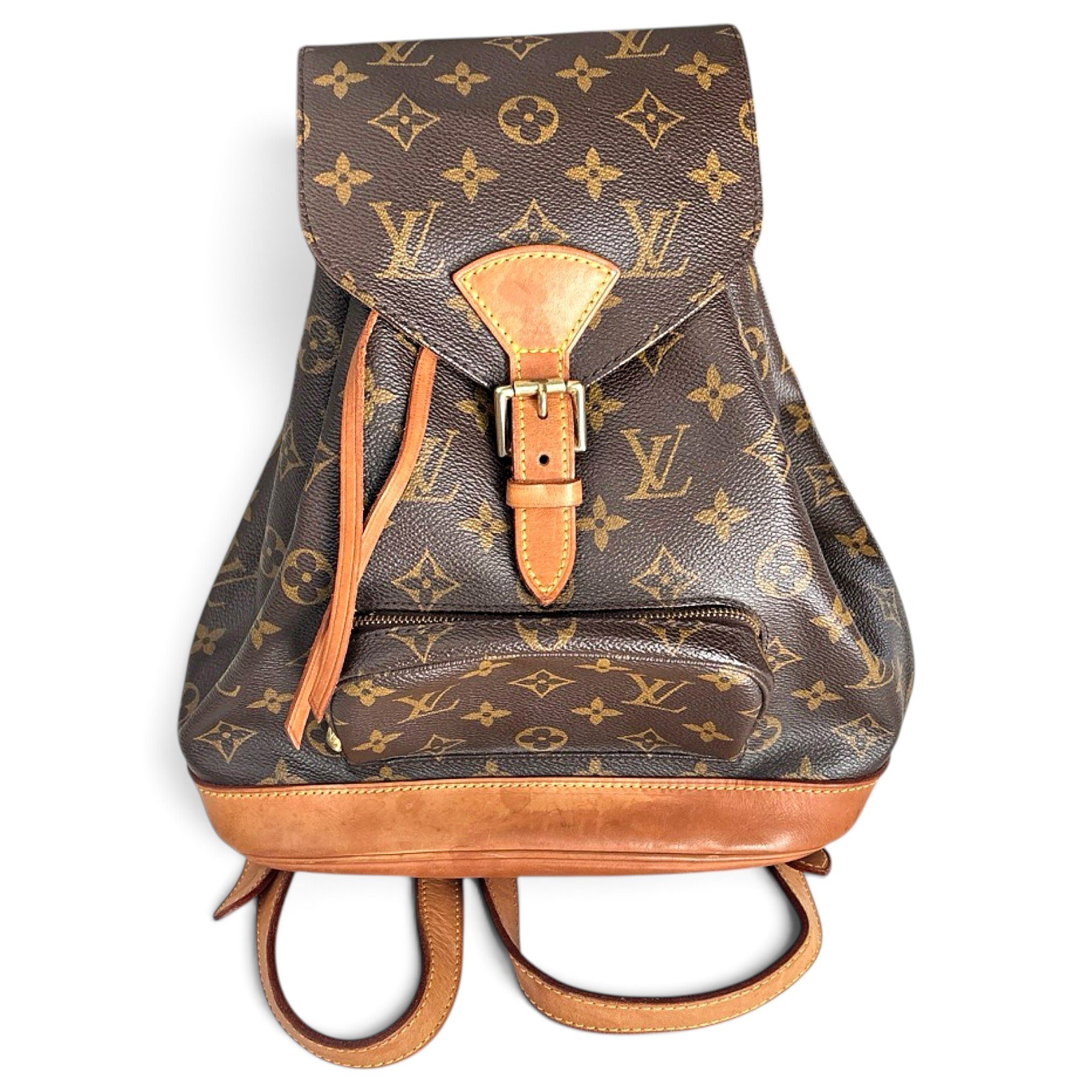 Montsouris Vintage leather backpack