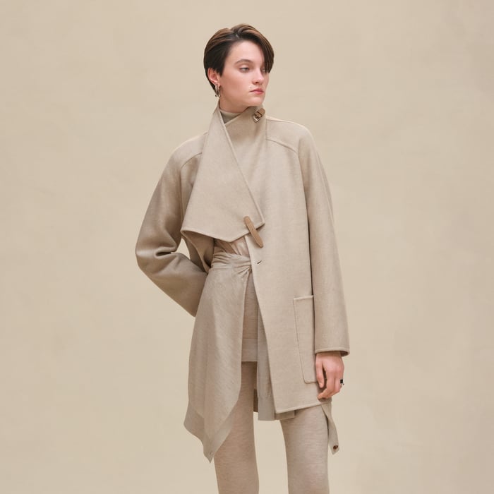 Beige Naturel Cashmere Coat