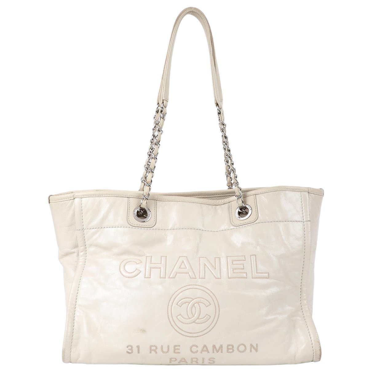 Deauville Chain leather tote