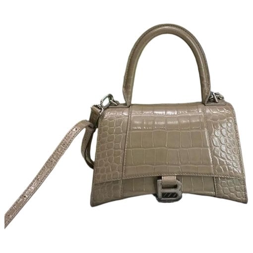 Hourglass leather crossbody bag