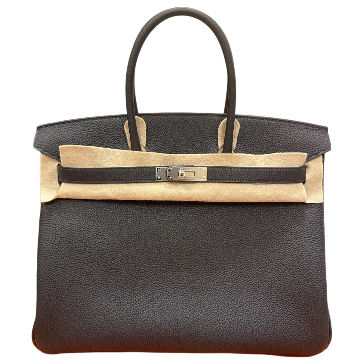 Hermes Birkin 35 Handbag Caban Togo Leather