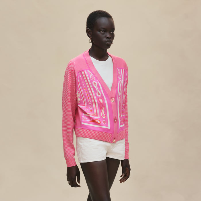 Rose Sakura "Candy Libris" Long-sleeve Twillaine Cardigan