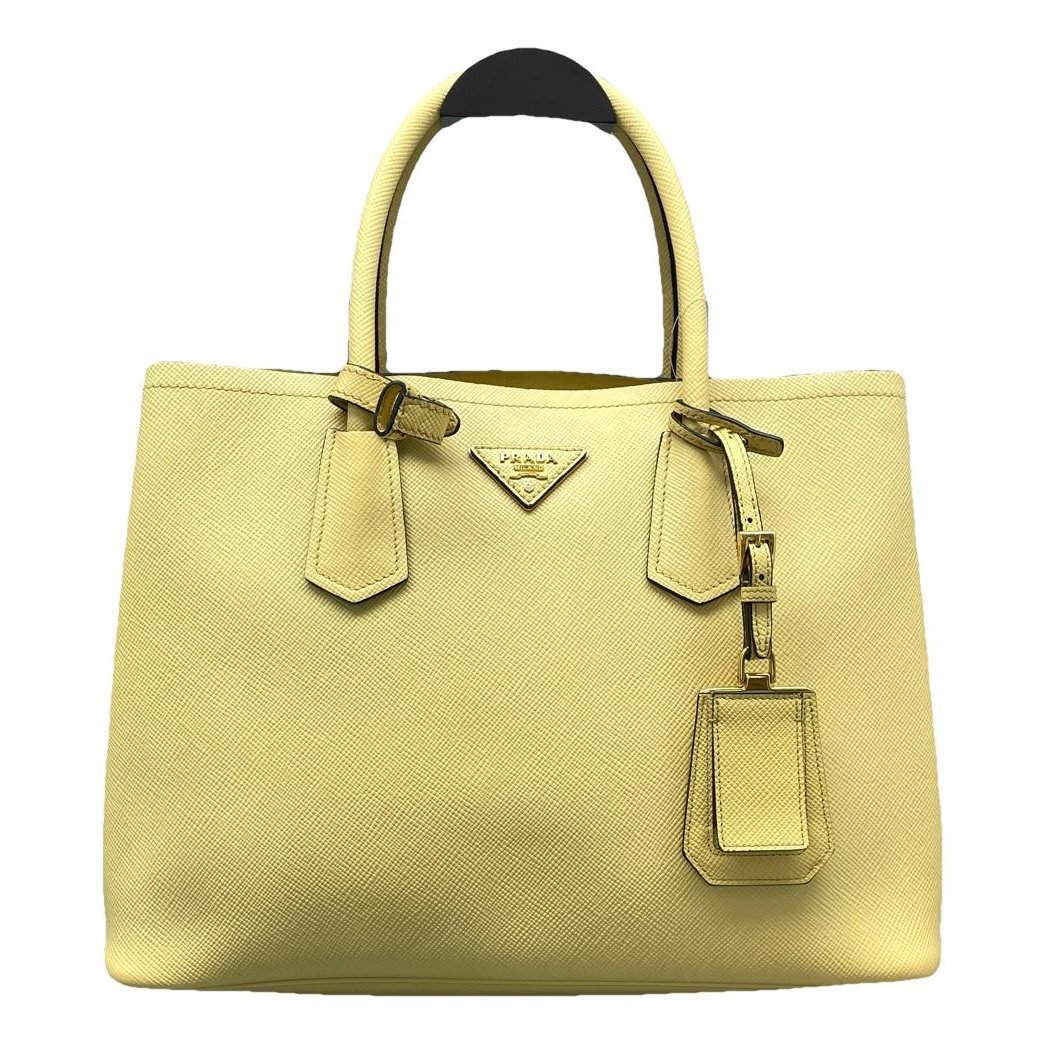Double leather handbag