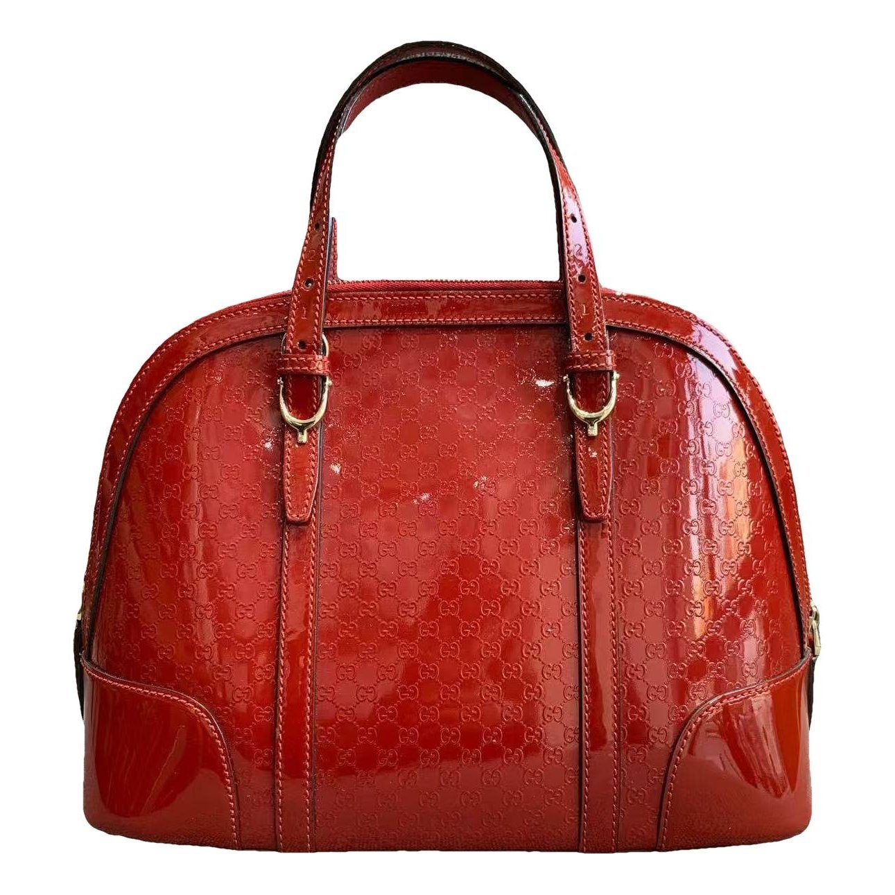 Dôme leather handbag