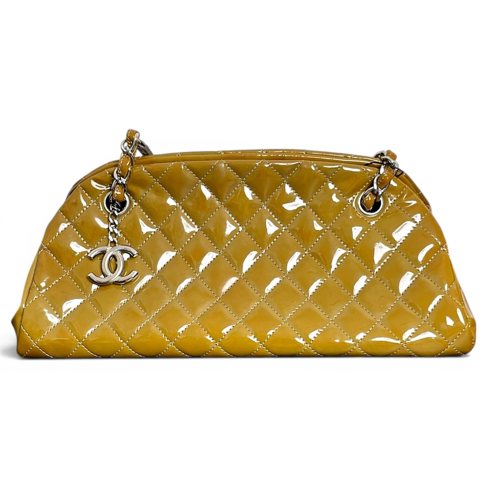 Patent leather bowling bag