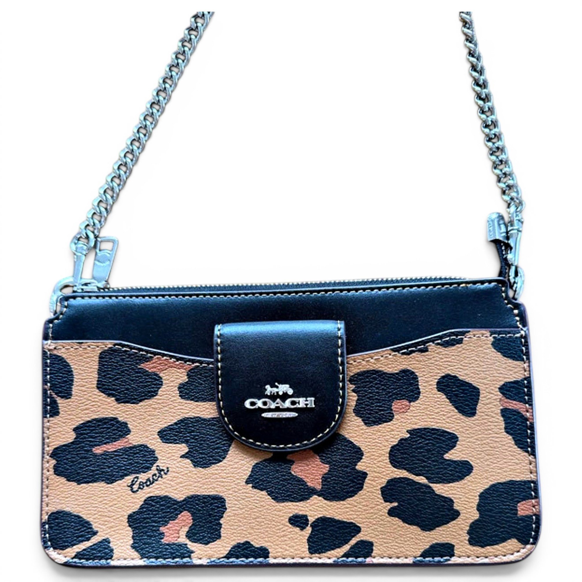 Leather clutch bag