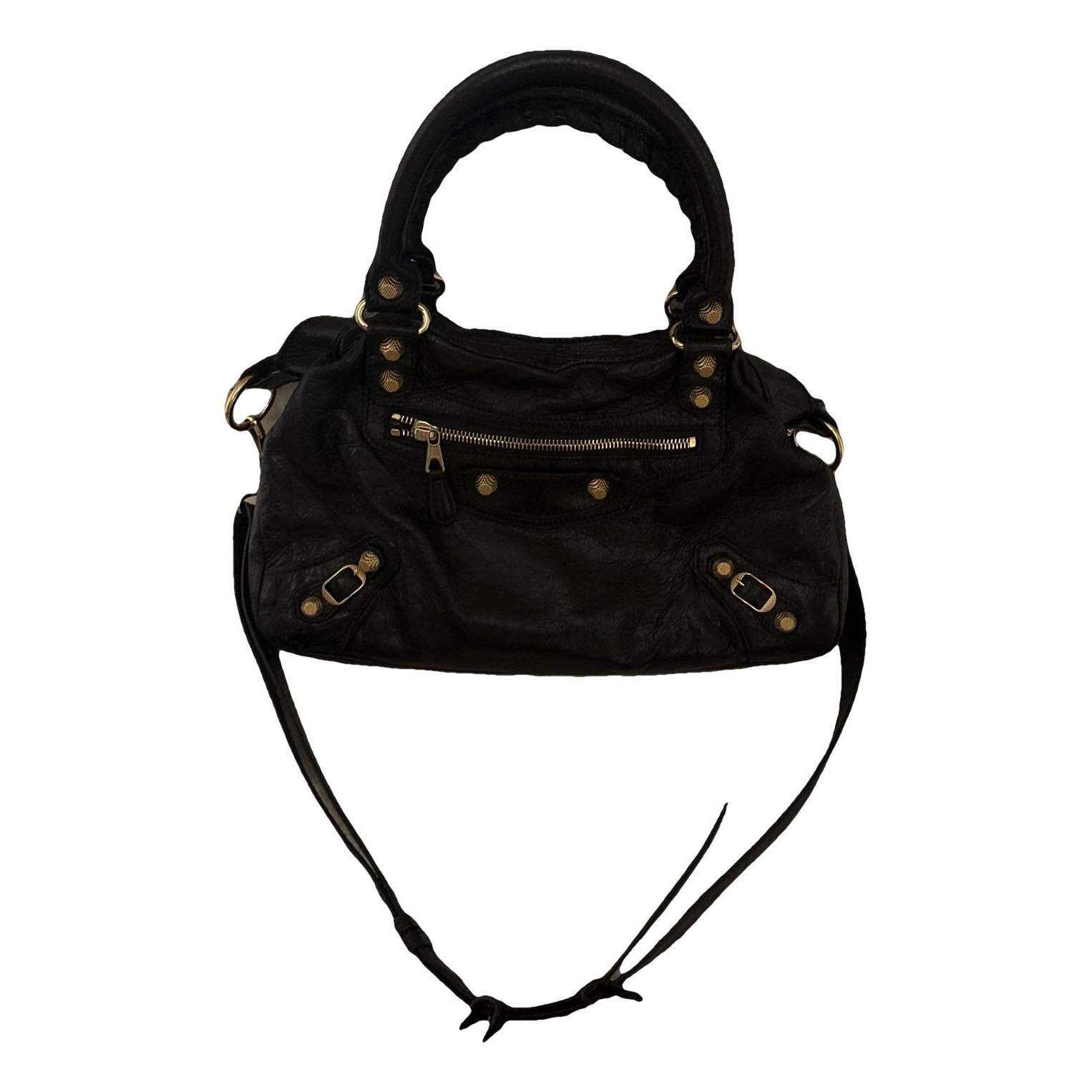 City leather handbag