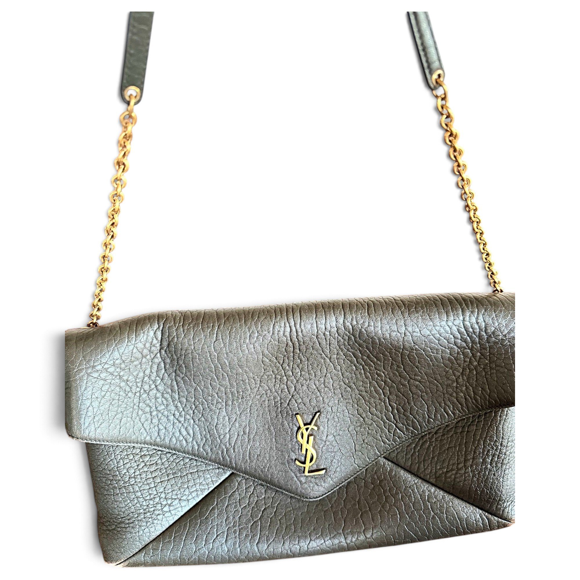 Envelope leather handbag