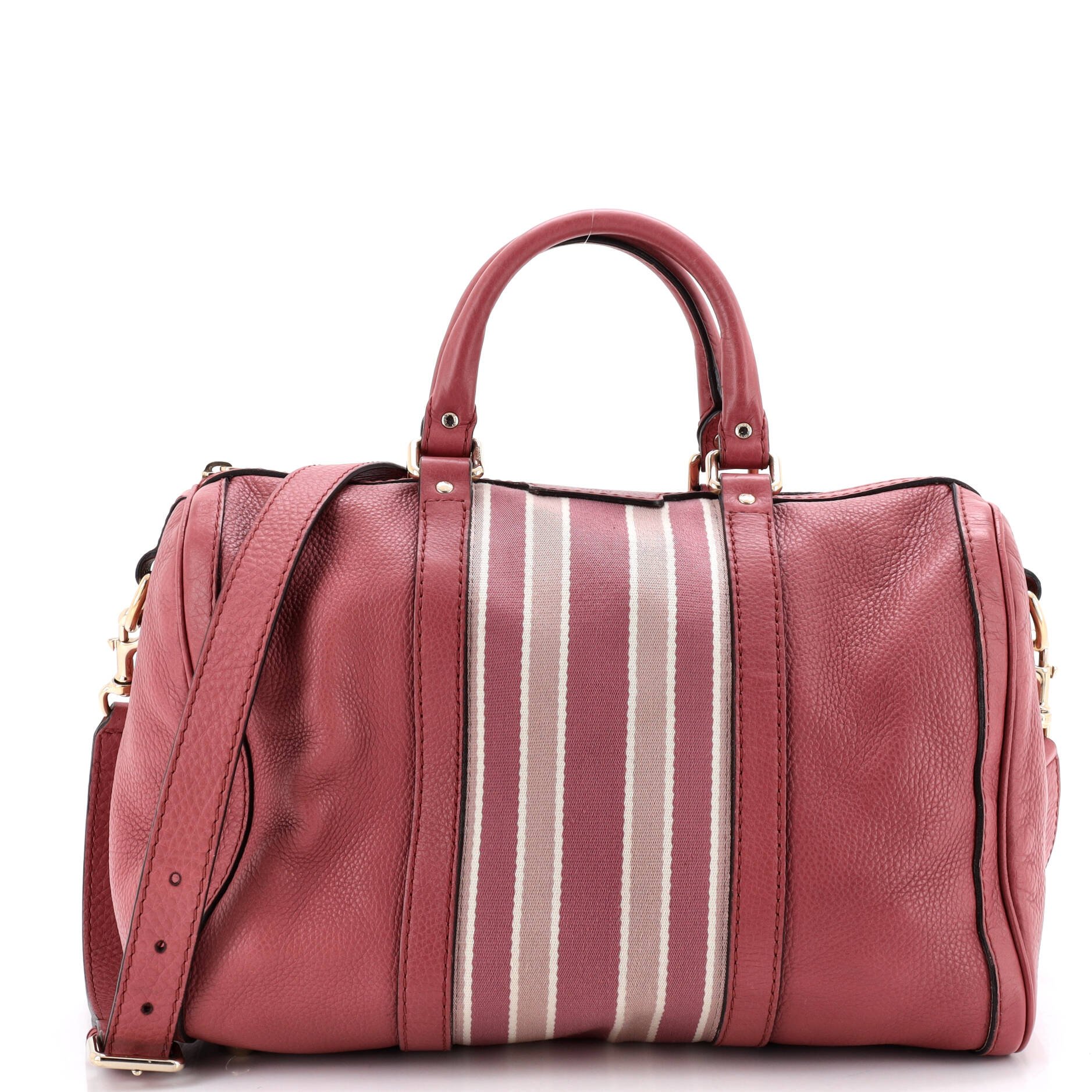 Vintage Web Boston Bag Leather Medium