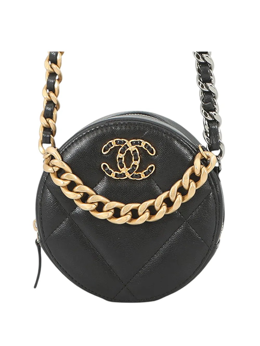 2019 Lambskin 19 Round Clutch with Chain satchel