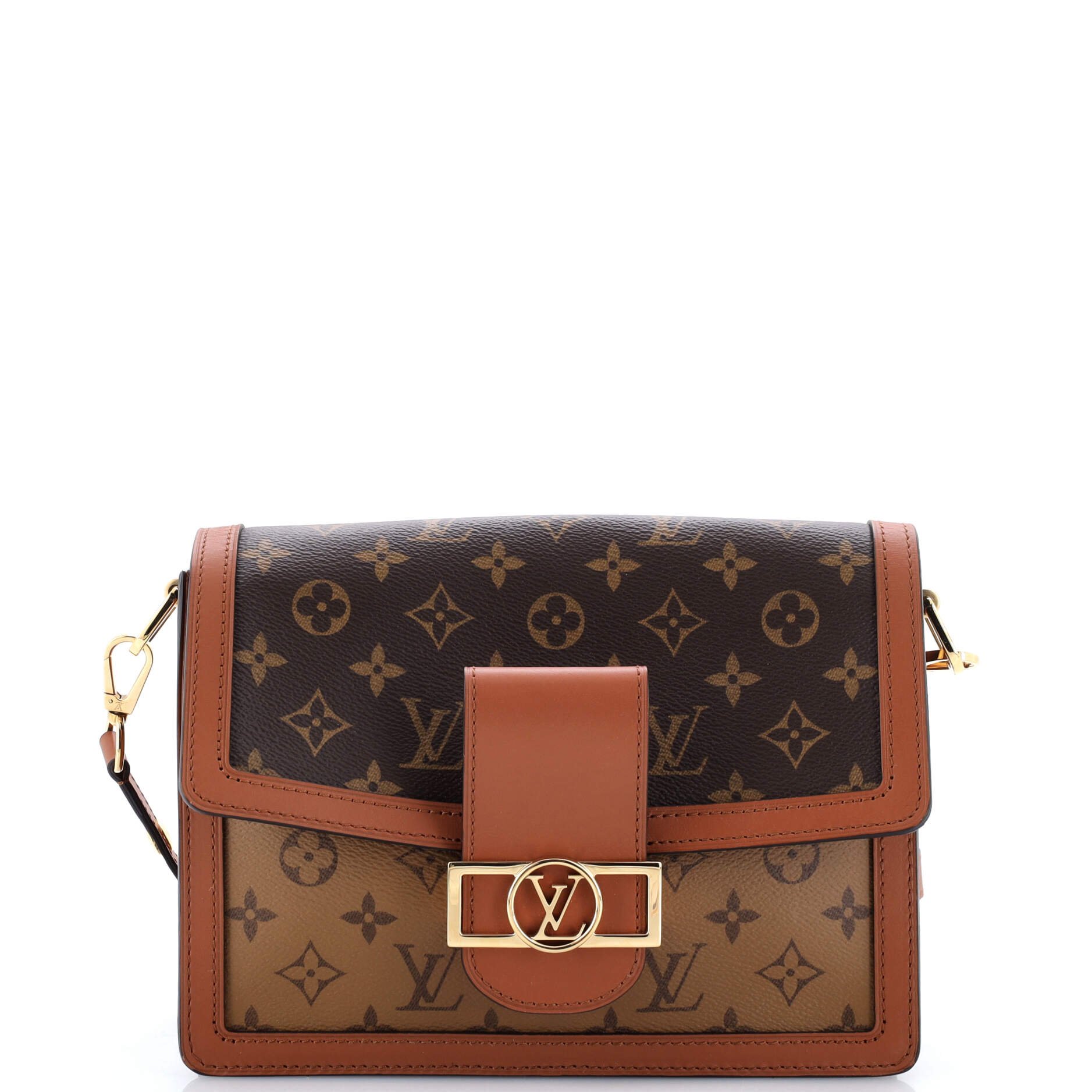 Louis Vuitton Dauphine Shoulder Bag Reverse Monogram Canvas MM