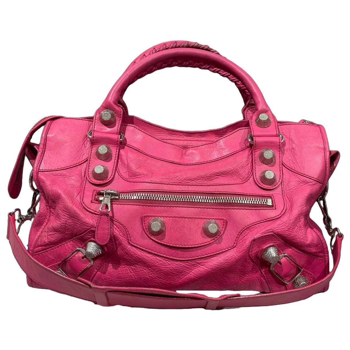 City leather handbag