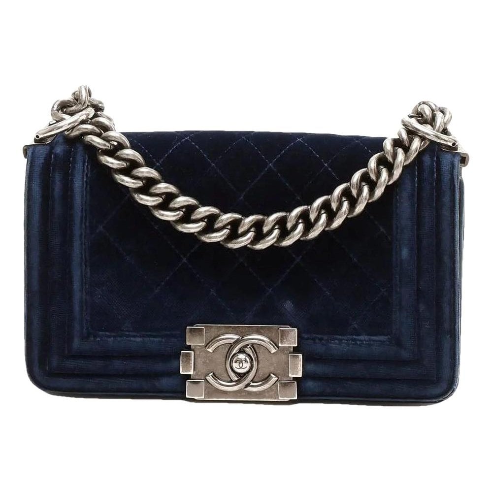 Boy velvet handbag