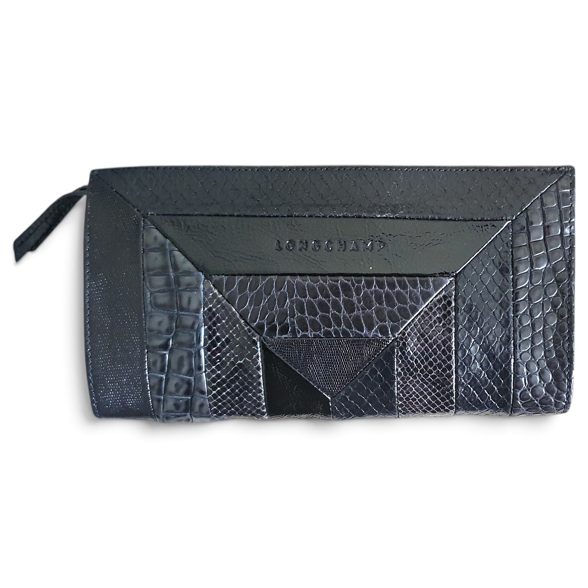 Leather clutch bag