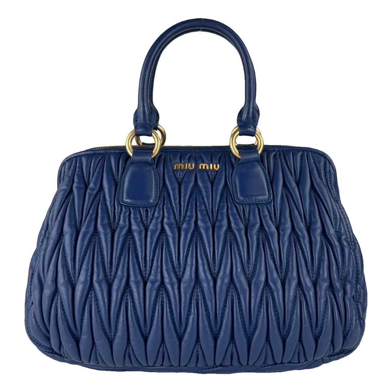 Matelassé leather handbag
